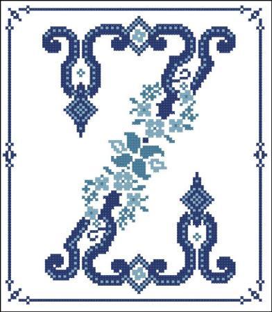 (image for) Decorative Blue Alphabet Z